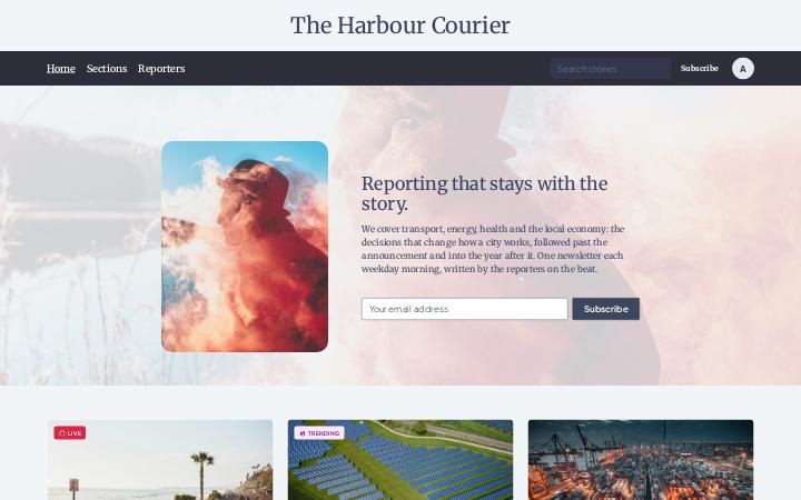 The Harbour Courier homepage